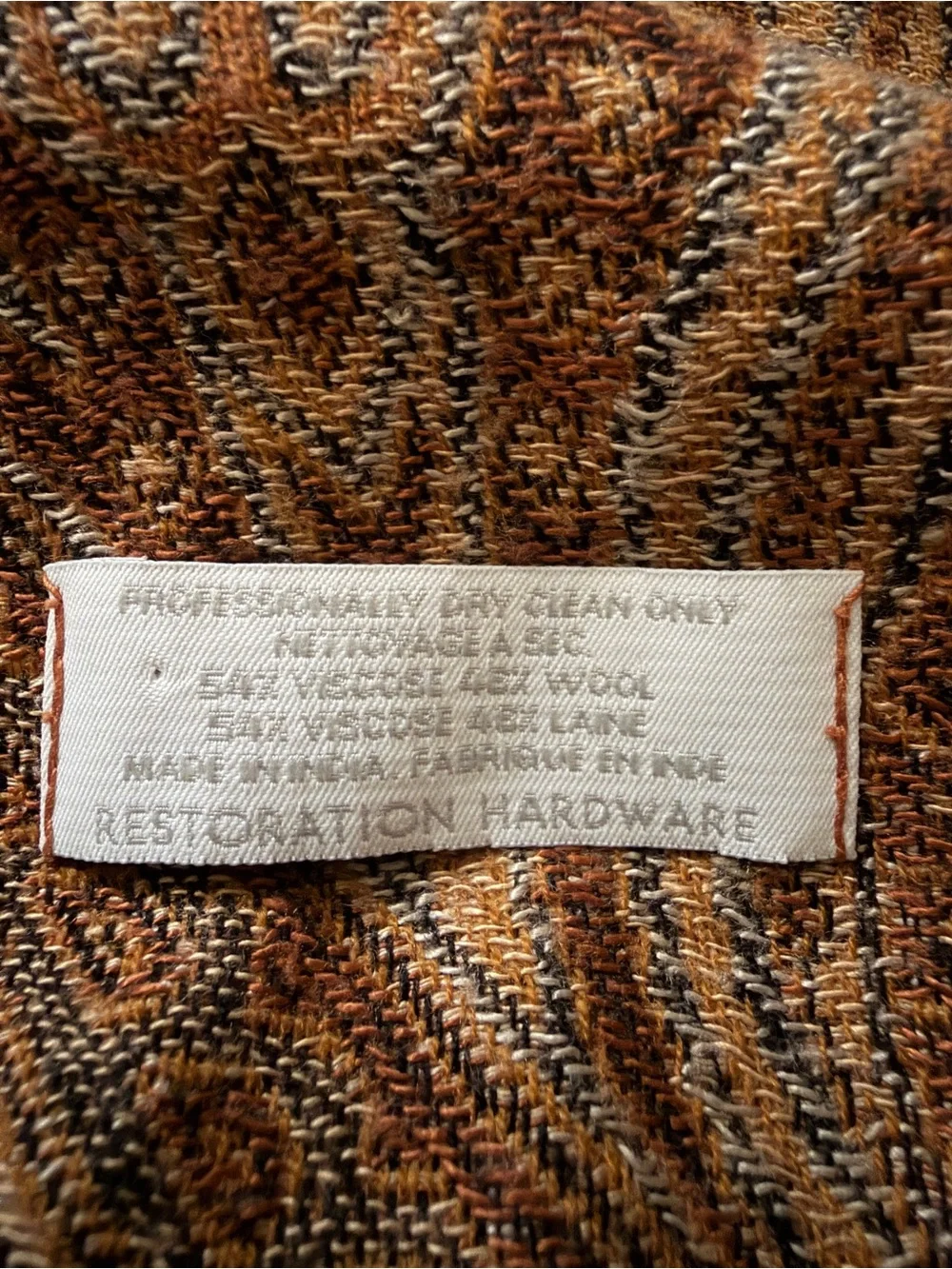 Restoration Hardware Paisley Print Fringe Throw